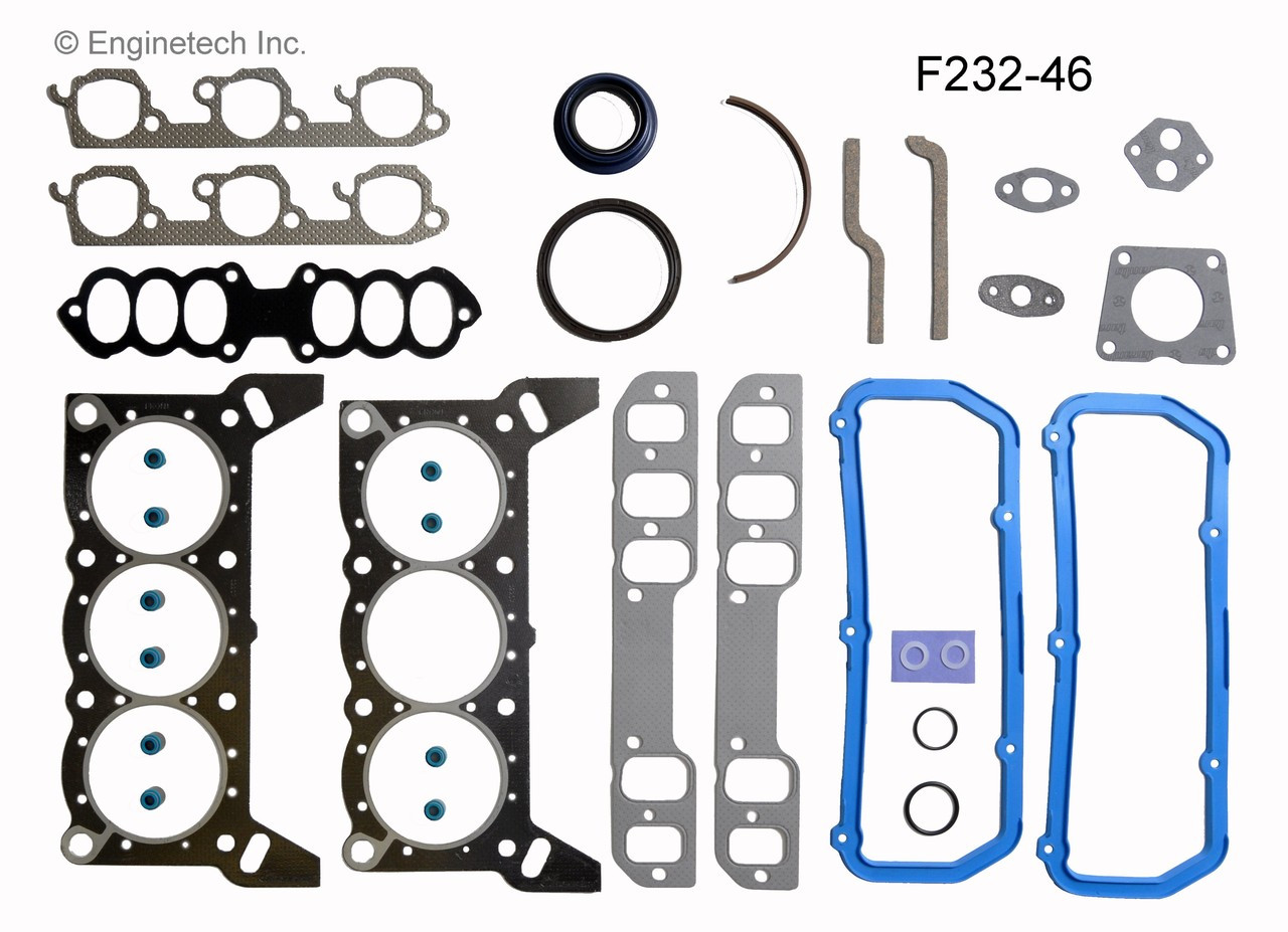 1989 Ford Taurus 3.8L Engine Gasket Set F232-46 -1