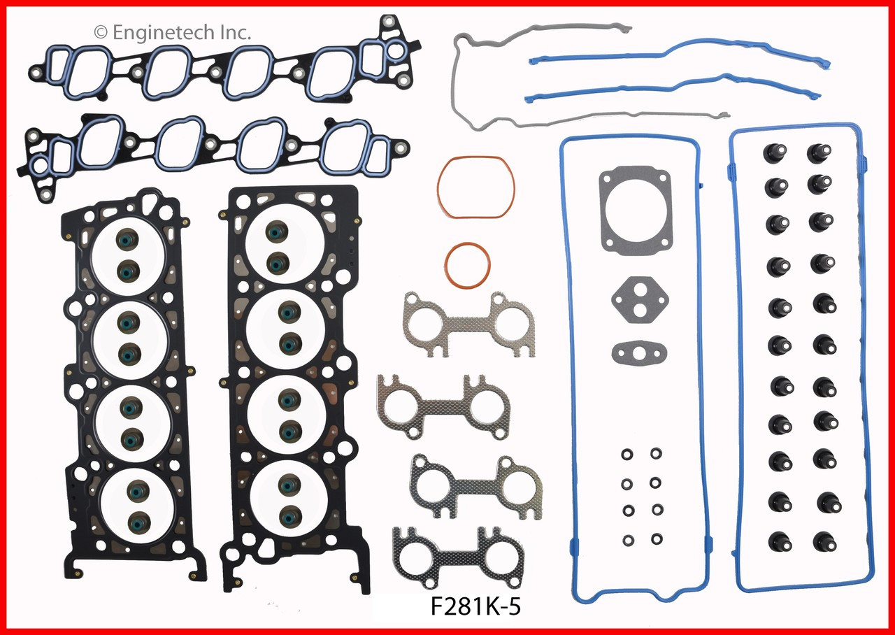 2002 Ford Mustang 4.6L Engine Gasket Set F281K-5 -7