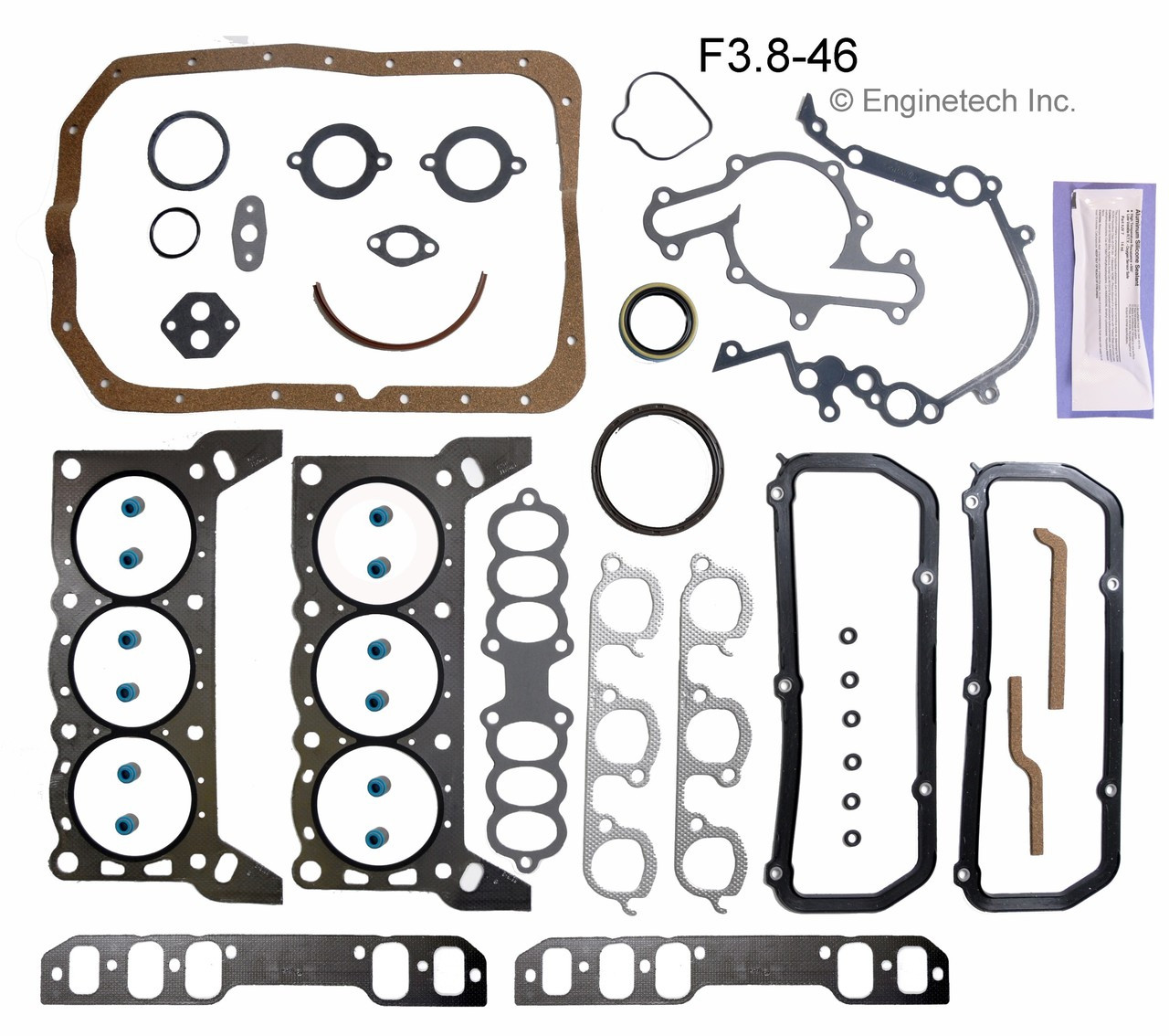 1991 Ford Taurus 3.8L Engine Gasket Set F3.8-46 -11