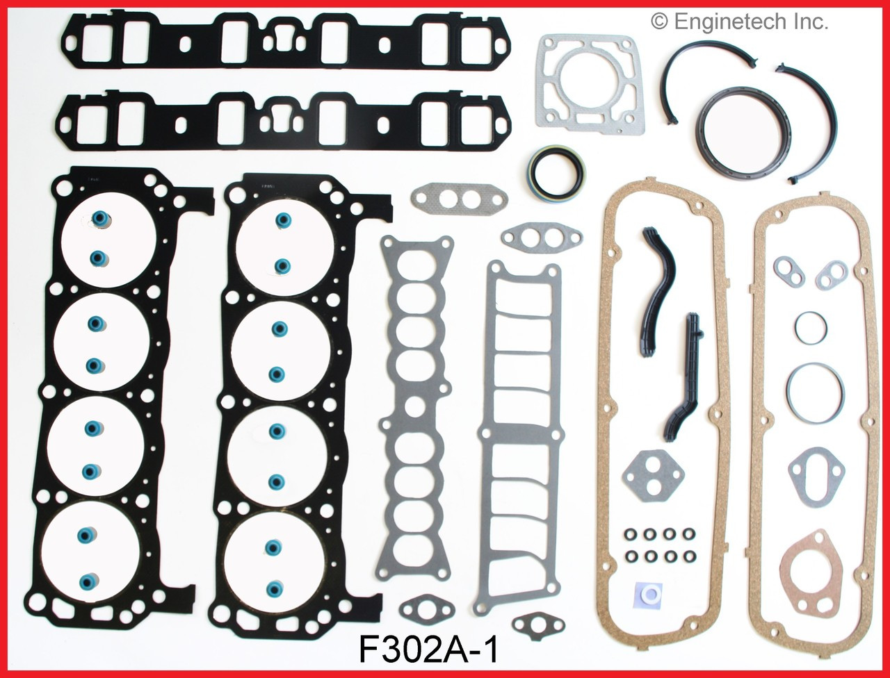 1991 Lincoln Mark VII 5.0L Engine Gasket Set F302A-1 -2
