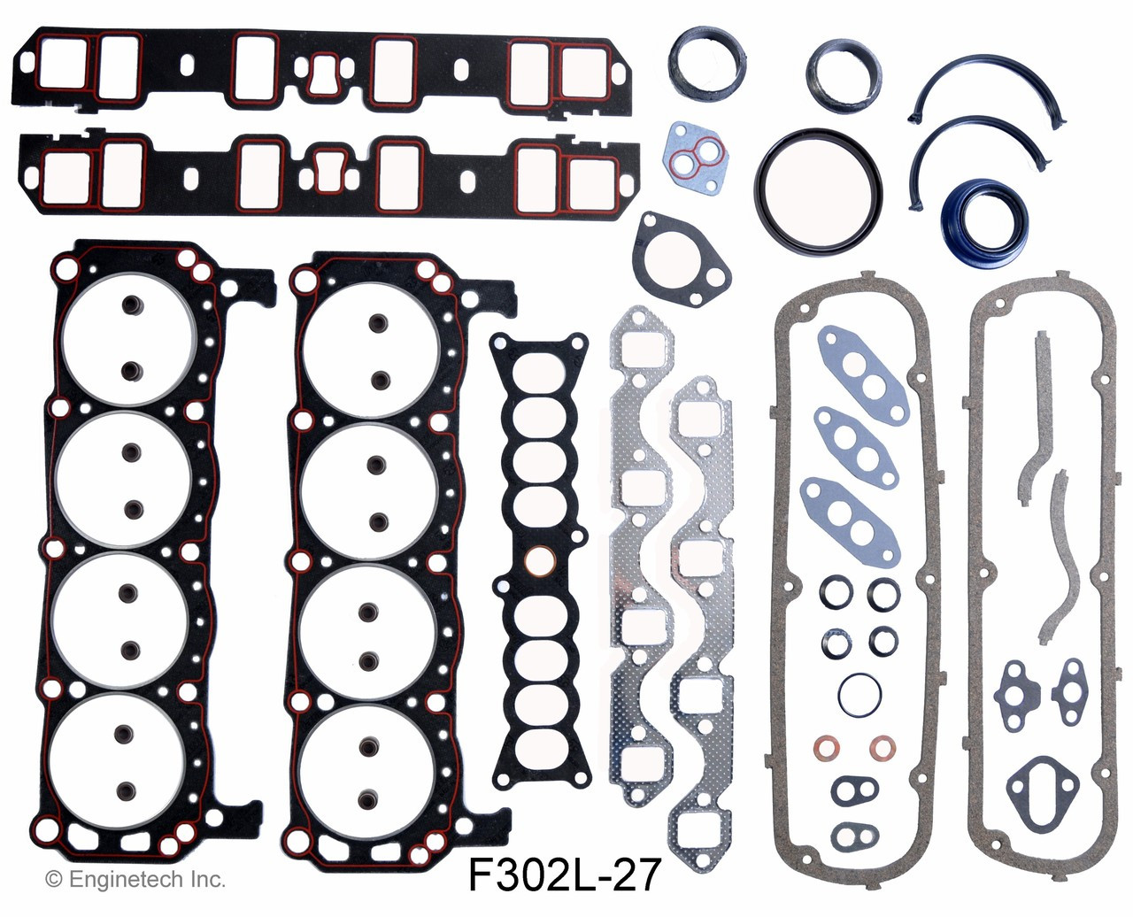 1986 Lincoln Mark VII 5.0L Engine Gasket Set F302L-27 -21