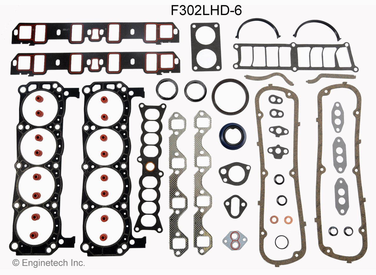 1992 Ford Mustang 5.0L Engine Gasket Set F302LHD-6 -101