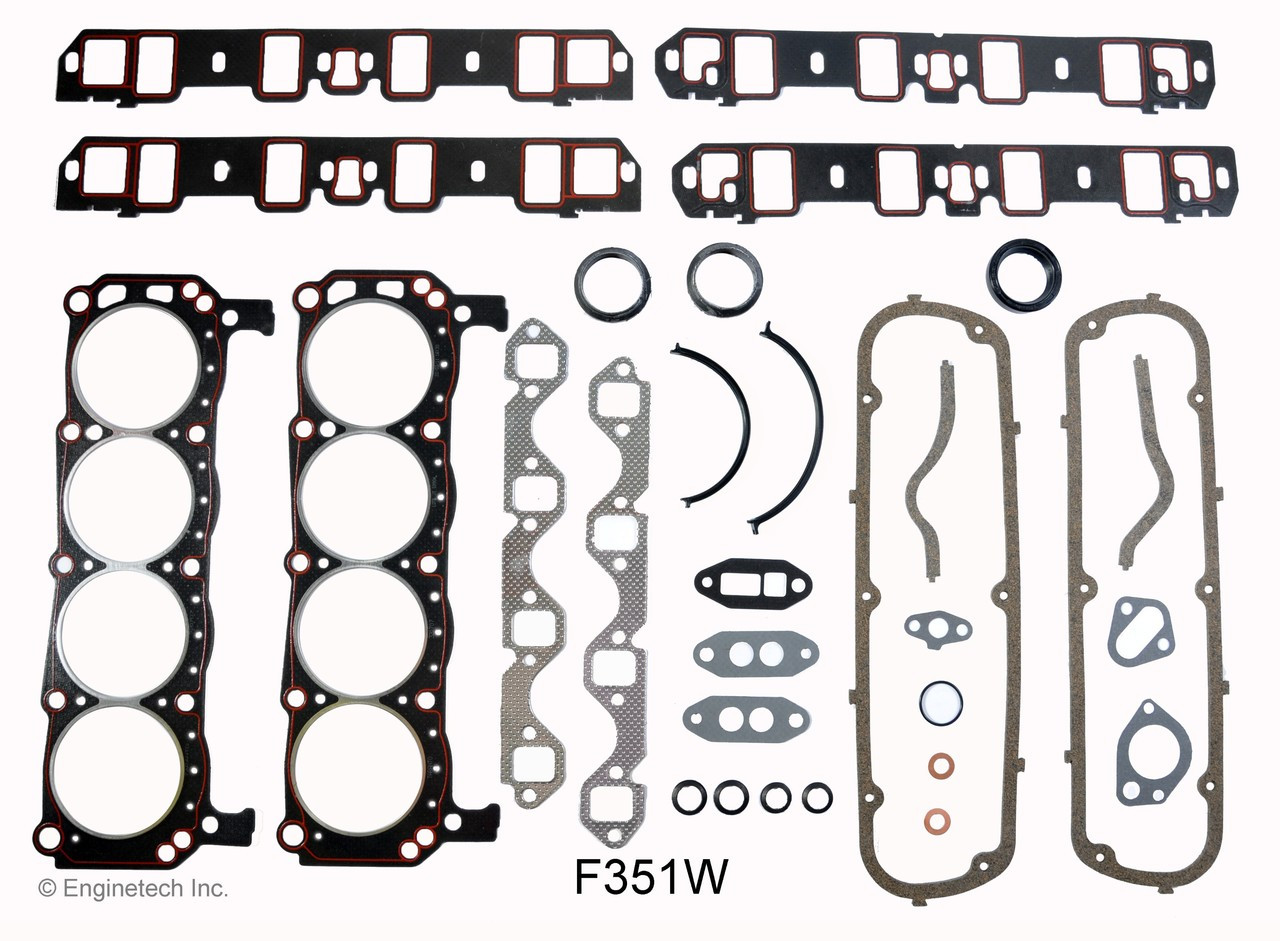 1985 Ford Bronco 5.8L Engine Gasket Set F351W -322