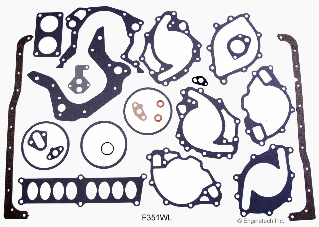 1992 Ford E-350 Econoline Club Wagon 5.8L Engine Gasket Set F351WL -39