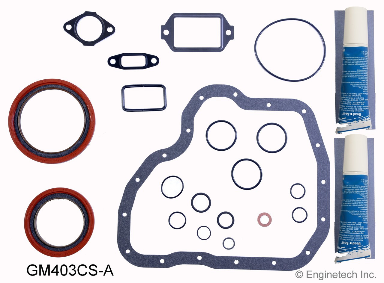 2006 Hummer H1 6.6L Engine Lower Gasket Set GM403CS-A -81