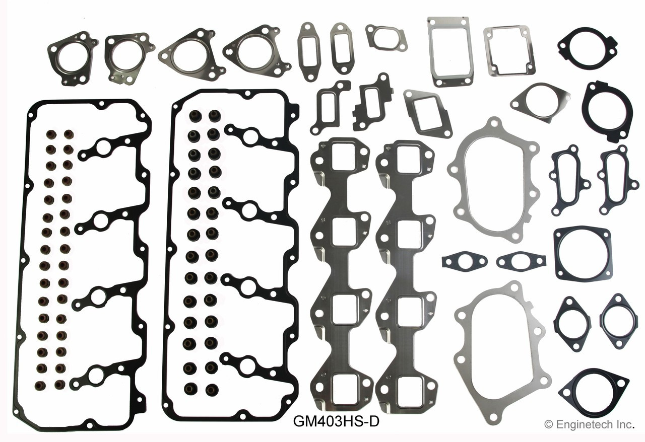 2004 Chevrolet Silverado 3500 6.6L Engine Cylinder Head Gasket Set GM403HS-D -11