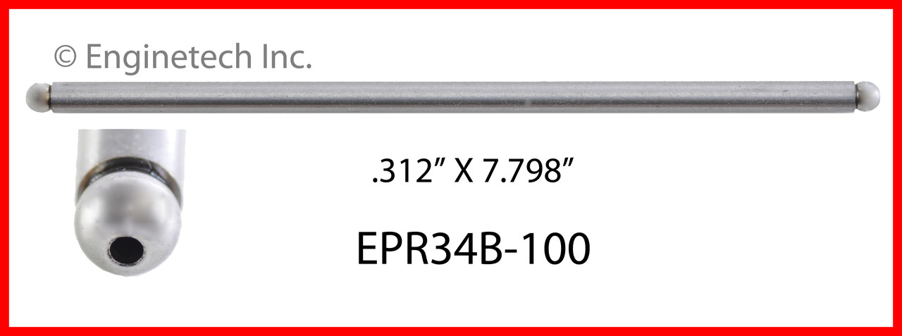 1992 GMC G2500 5.7L Engine Push Rod EPR34B-100 -5358