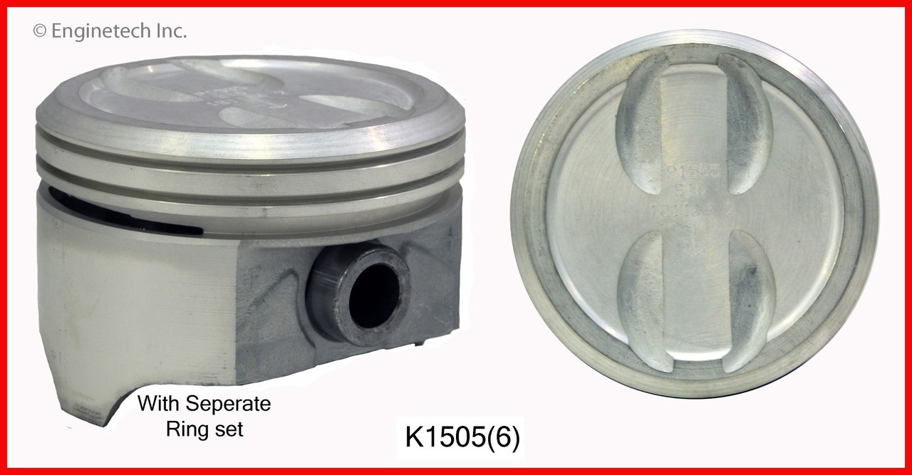 Piston and Ring Kit - 1991 GMC C1500 4.3L (K1505(6).L1540)