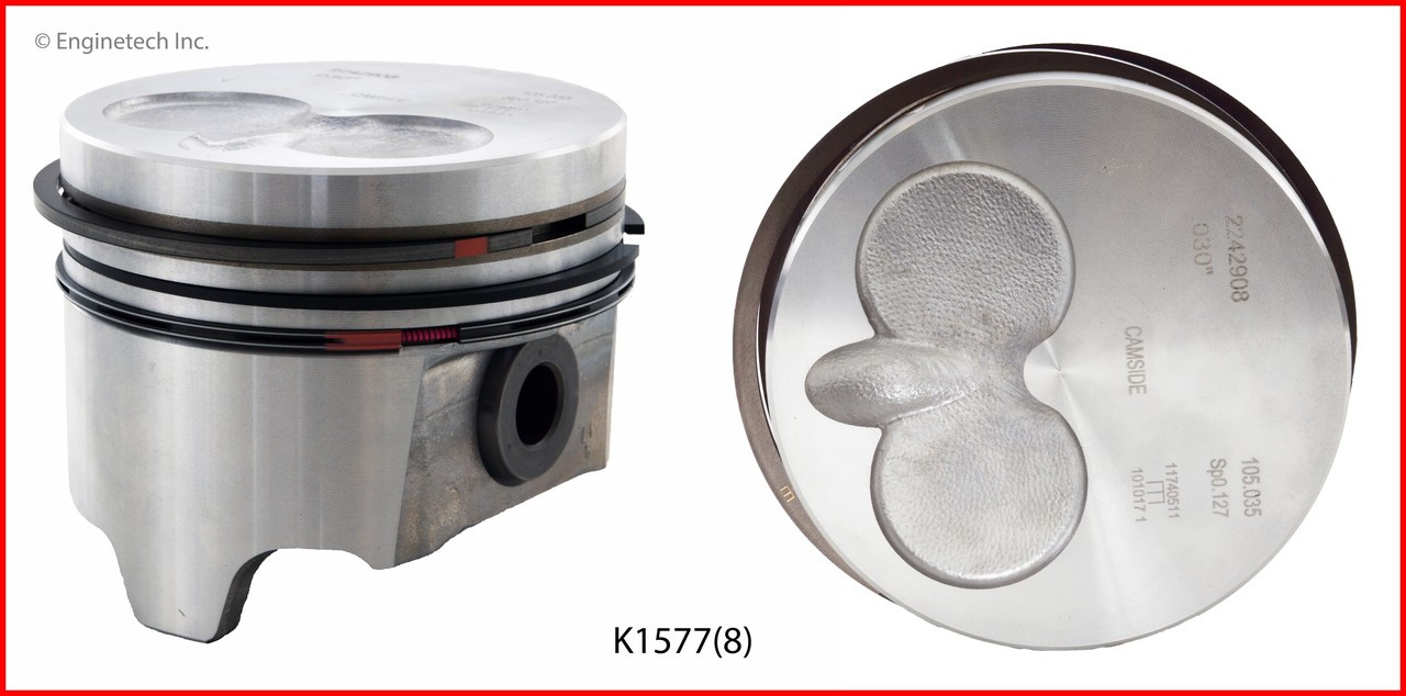 Piston and Ring Kit - 1989 Ford F-350 7.3L (K1577(8).B15)