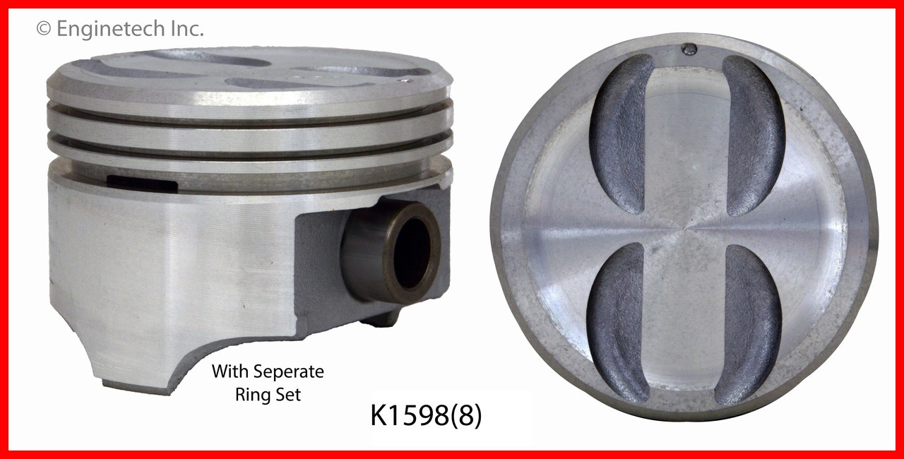 Piston and Ring Kit - 1988 GMC C2500 5.0L (K1598(8).K210)