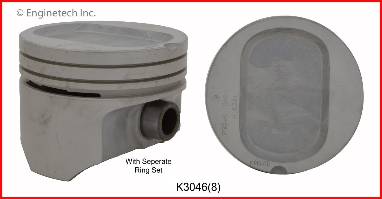 Piston and Ring Kit - 1993 Ford E-350 Econoline Club Wagon 5.8L (K3046(8).D40)