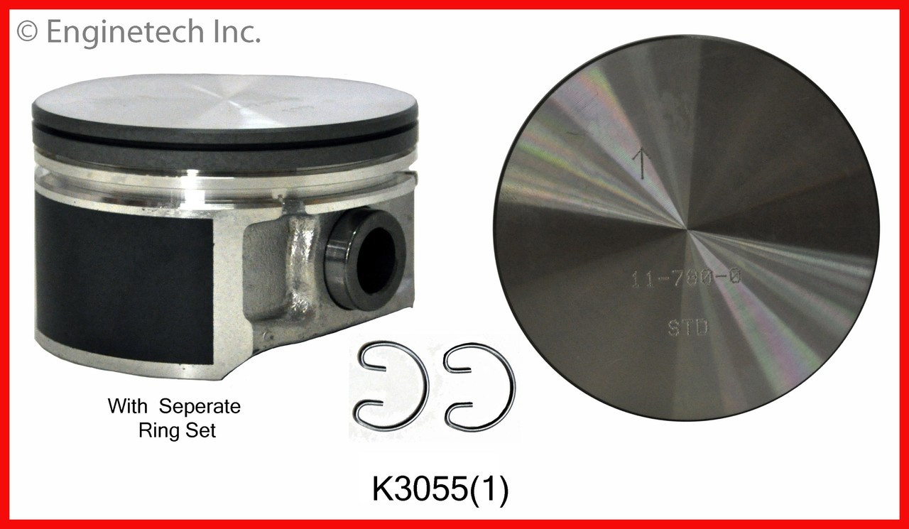 Piston and Ring Kit - 2001 Dodge Stratus 2.7L (K3055(1).B12)