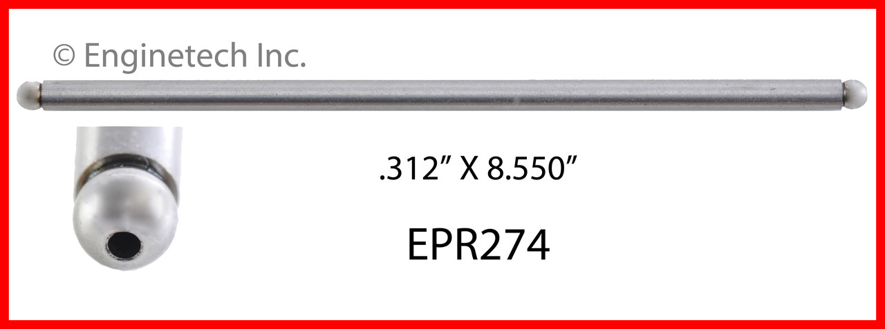 Push Rod - 1986 Ford E-250 Econoline Club Wagon 7.5L Engine - EPR274-16ZE245