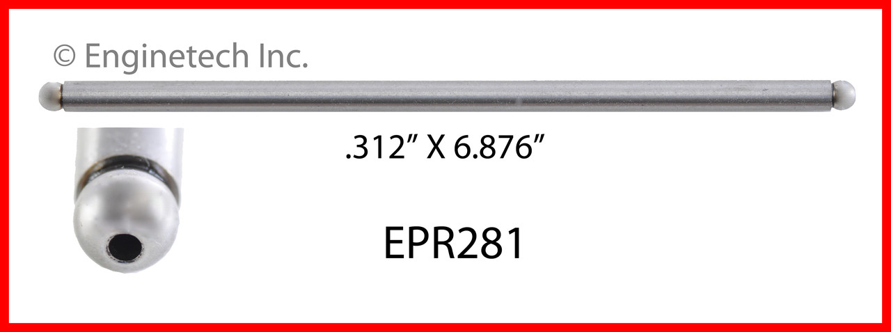 Push Rod - 1988 Ford E-250 Econoline 5.0L Engine - EPR281-16ZE411