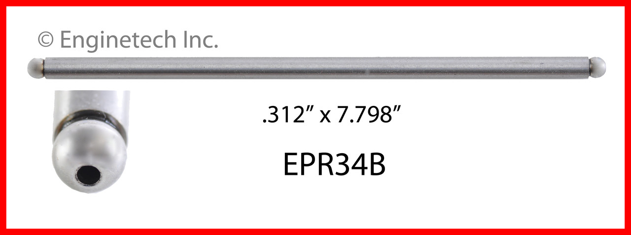 Push Rod - 1990 Chevrolet G20 5.7L Engine - EPR34BZE5141