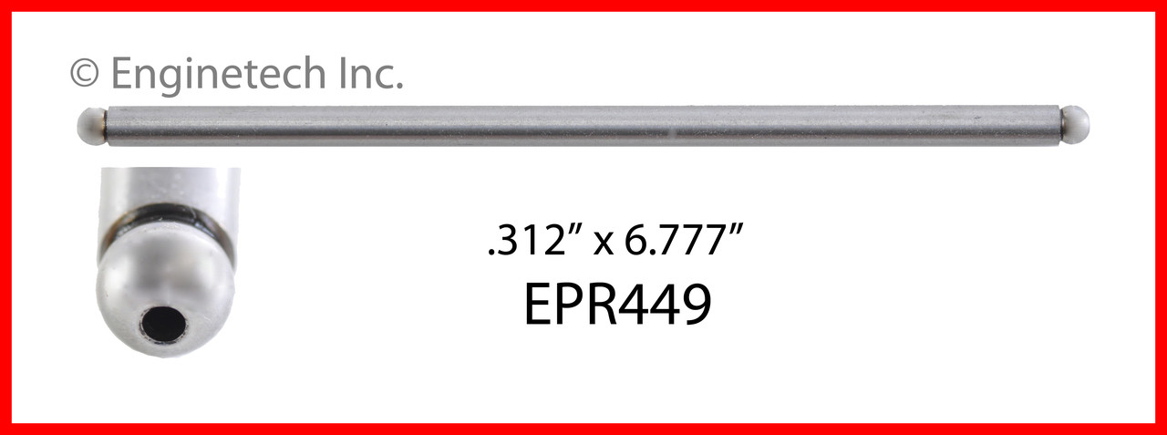 1989 Dodge B150 3.9L Engine Push Rod EPR449 -2