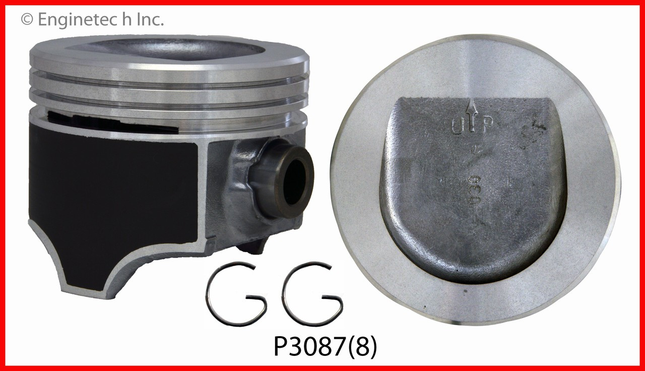 Piston Set - 1987 Oldsmobile Cutlass Salon 5.0L Engine - P3087(8)ZE108