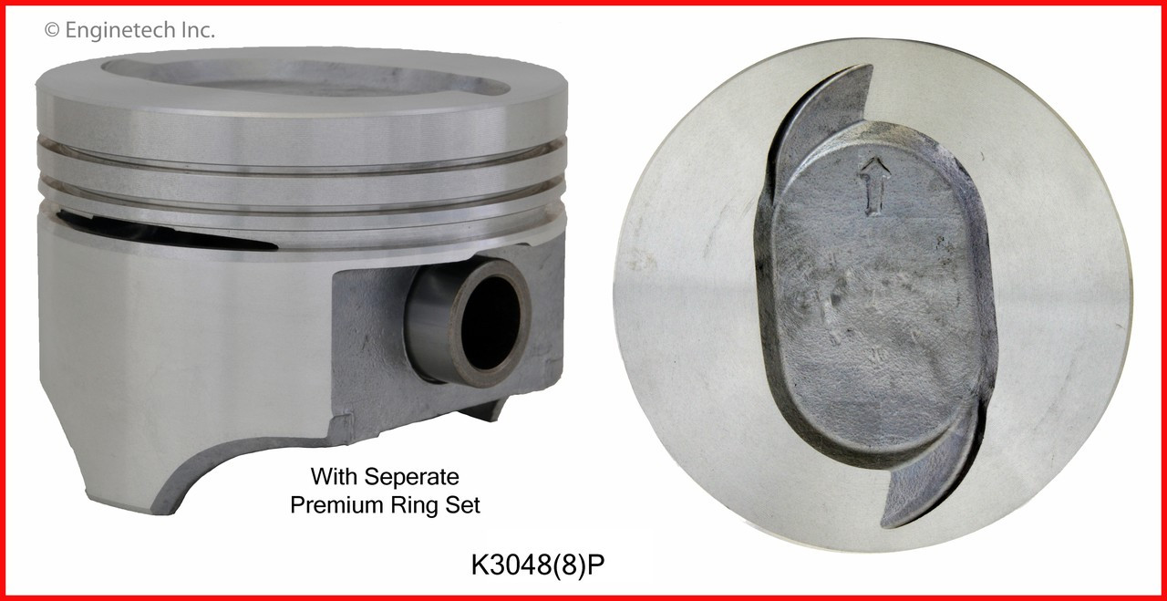 Piston and Ring Kit - 1992 Ford F-350 7.5L Engine - K3048(8)ZE4