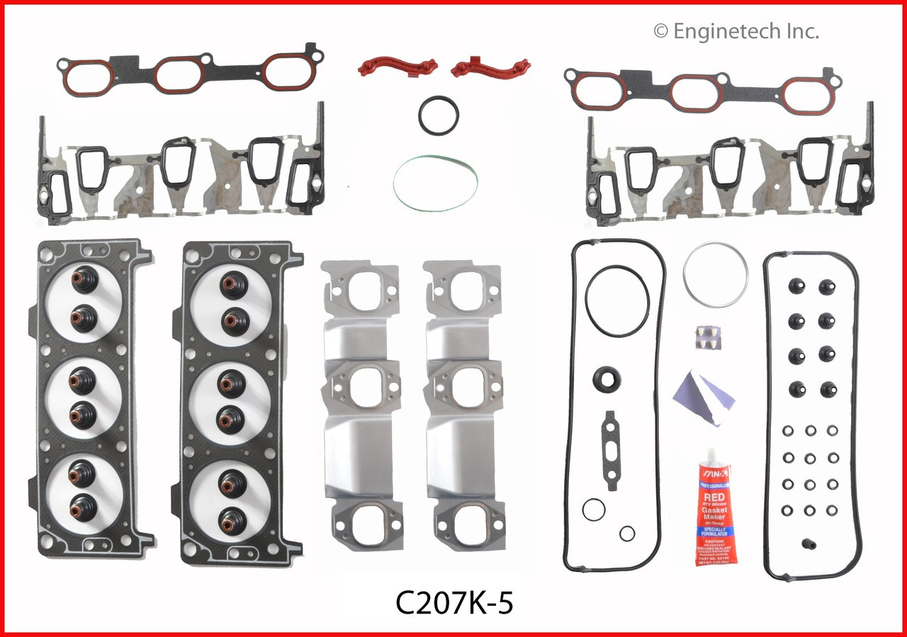 2009 Pontiac Torrent 3.4L Engine Gasket Set C207K-5 -12