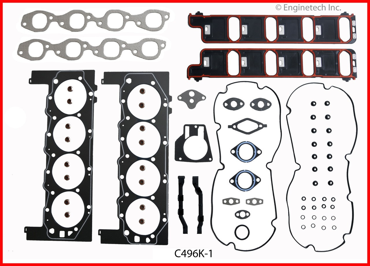 2004 Chevrolet Silverado 2500 HD 8.1L Engine Gasket Set C496K-1 -29