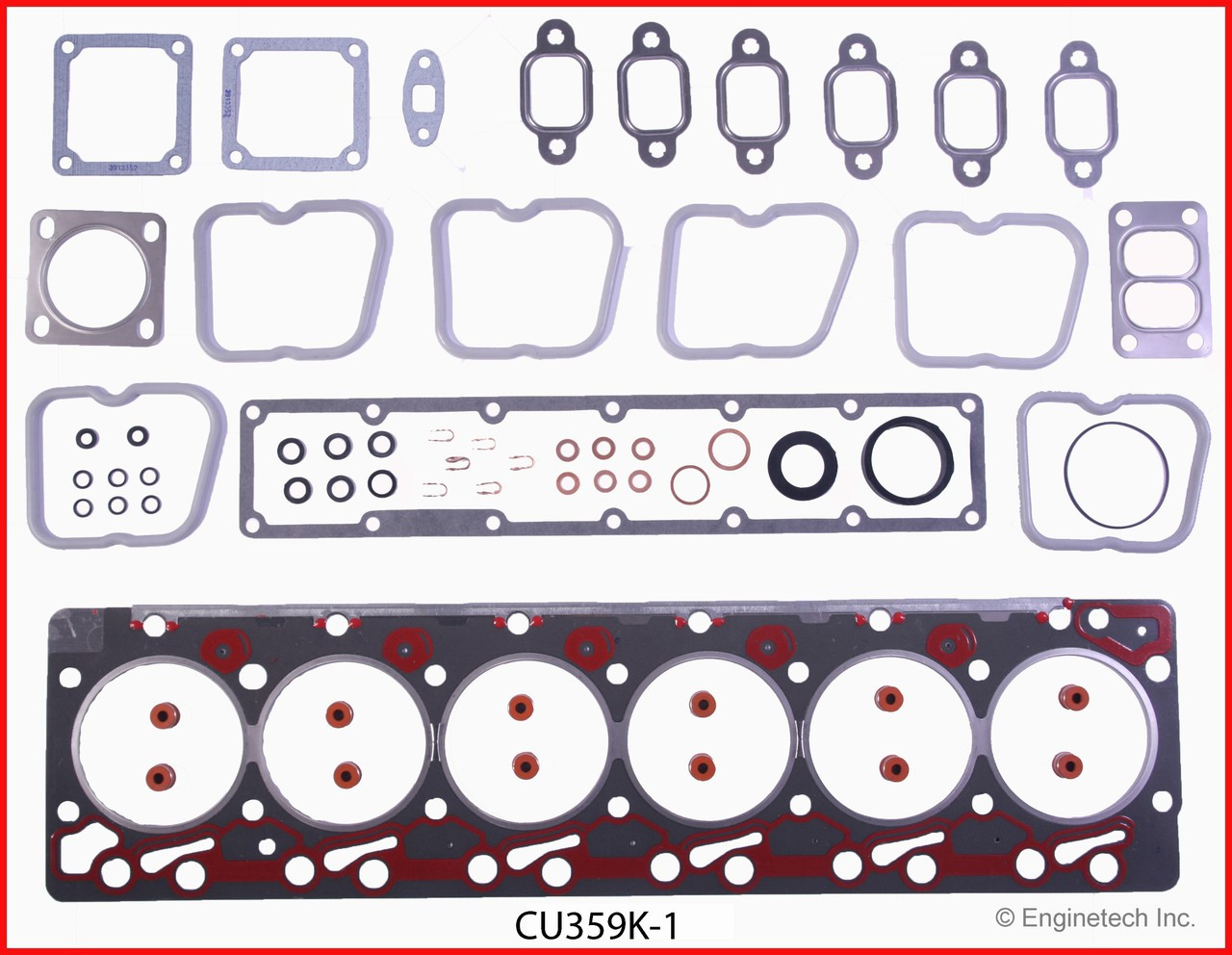1992 Dodge W350 5.9L Engine Gasket Set CU359K-1 -19