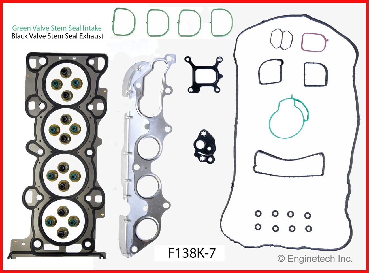 2009 Ford Focus 2.0L Engine Gasket Set F138K-7 -6