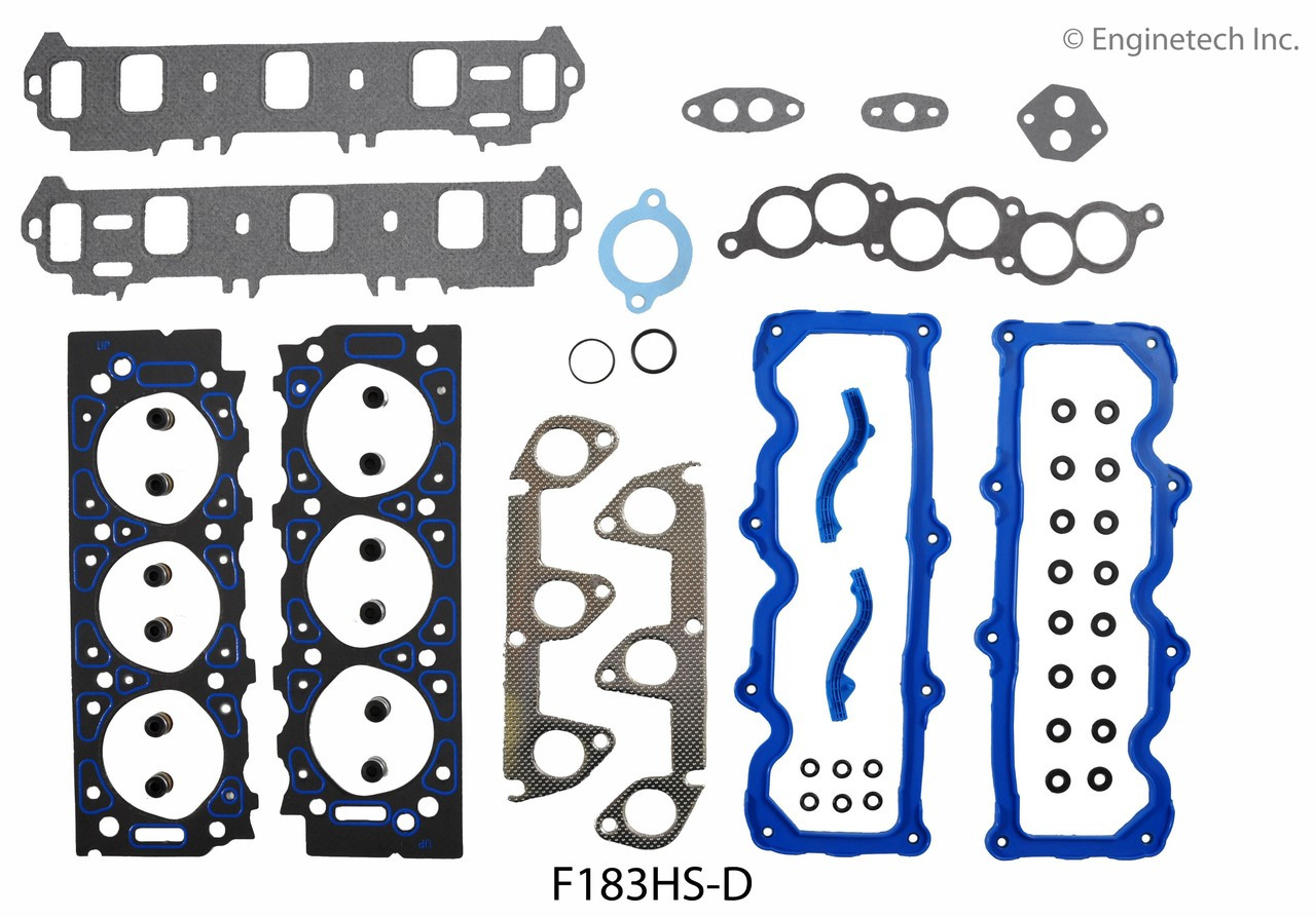 1988 Ford Aerostar 3.0L Engine Cylinder Head Gasket Set F183HS-D -3