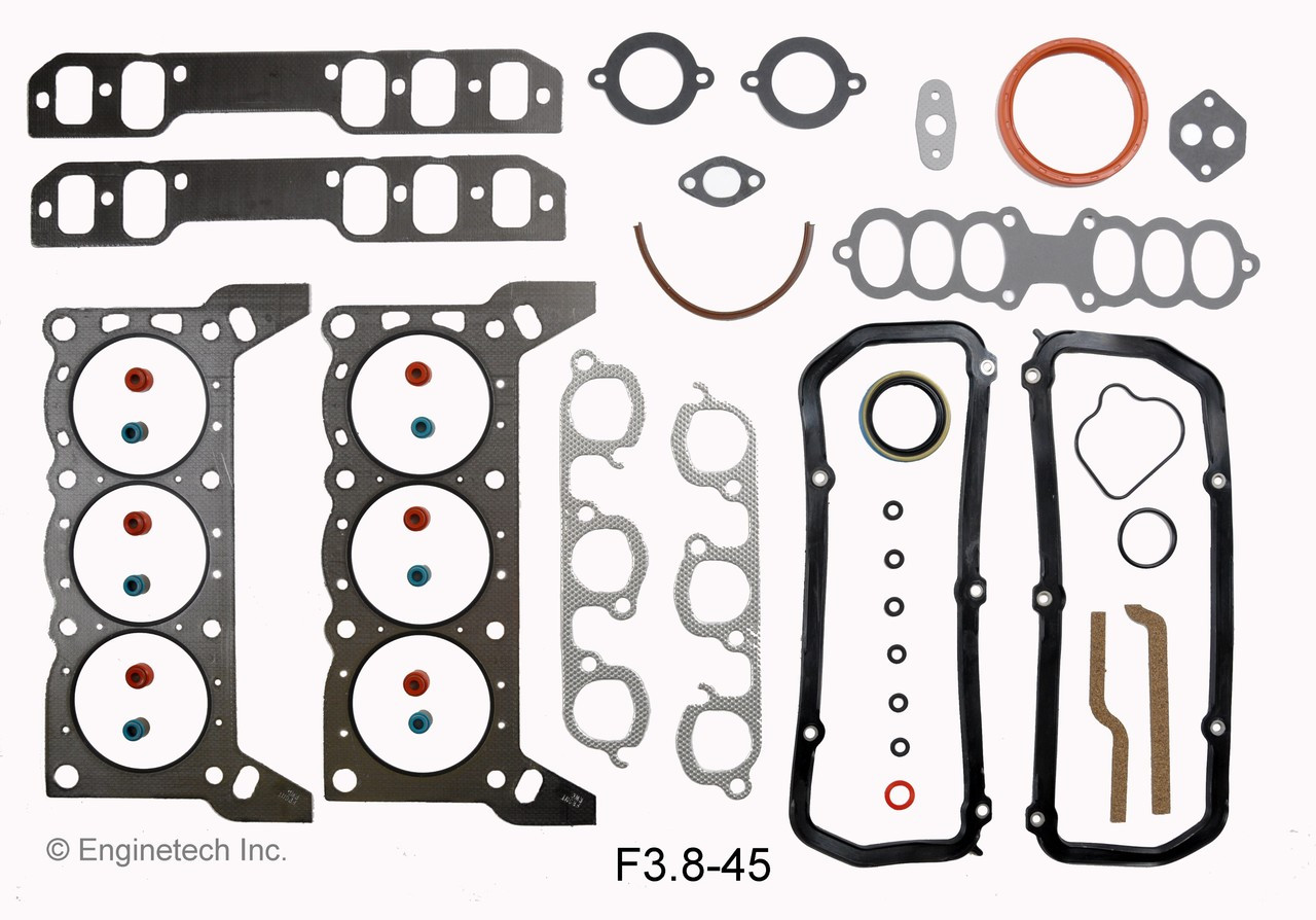 1988 Mercury Sable 3.8L Engine Gasket Set F3.8-45 -5