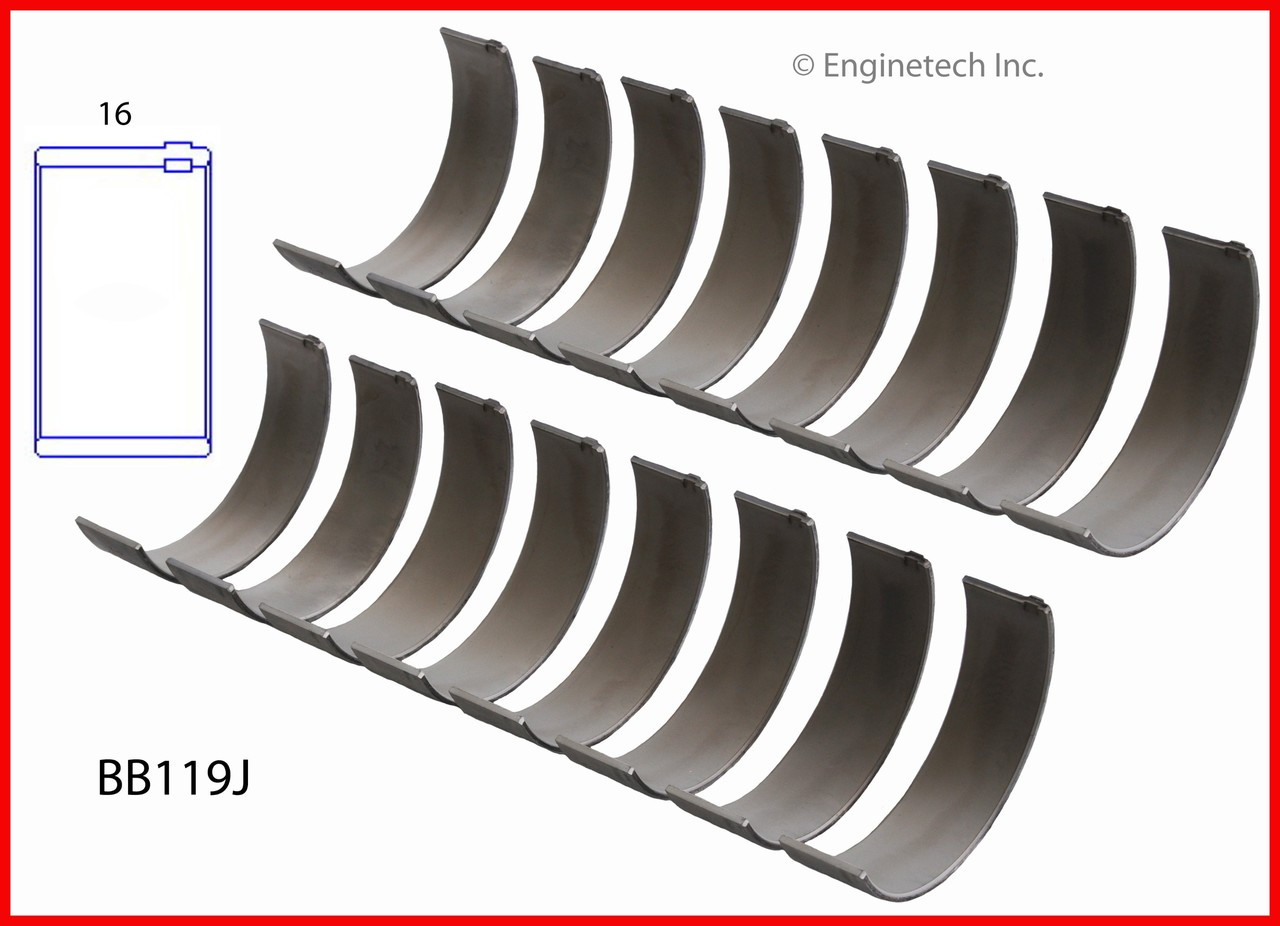 2006 Ford F-350 Super Duty 6.0L Engine Connecting Rod Bearing Set BB119J -60