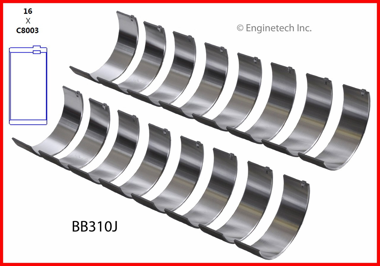 1993 Cadillac Eldorado 4.6L Engine Connecting Rod Bearing Set BB310J -9
