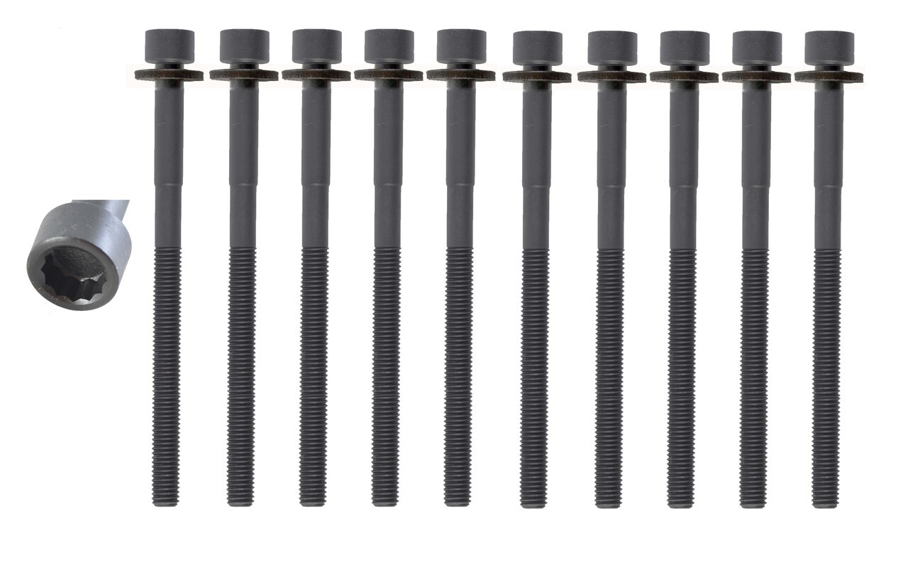 2012-2019 Hyundai 1.6L 1591ci DOHC L4 16V "3,D" 77.00mm Bore Head Bolt Set HB320 -EP1