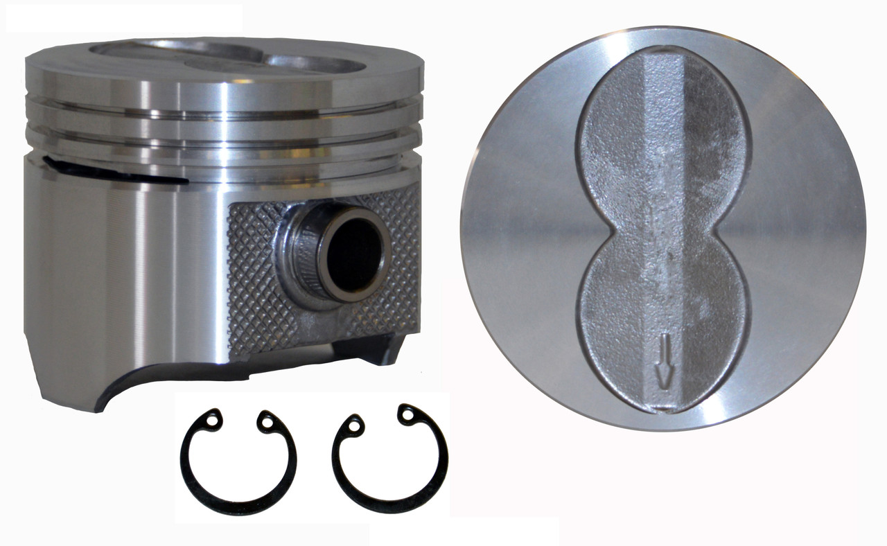 Piston Set - Ford 5.8L 360 Truck Flat Top - Enginetech P1543(8)