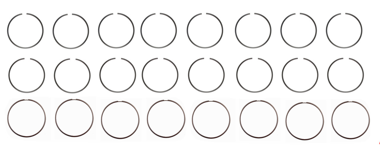 Piston Ring Set - Ford 6.0L 365 Diesel Chrome Or Moly Top Ring - Enginetech M37408