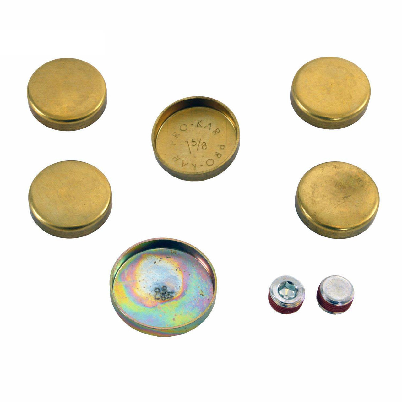 Brass Freeze Plug Kit - Chrysler Dodge 2.8L 170 3.2L 198 3.7L 225 - Enginetech PK112B