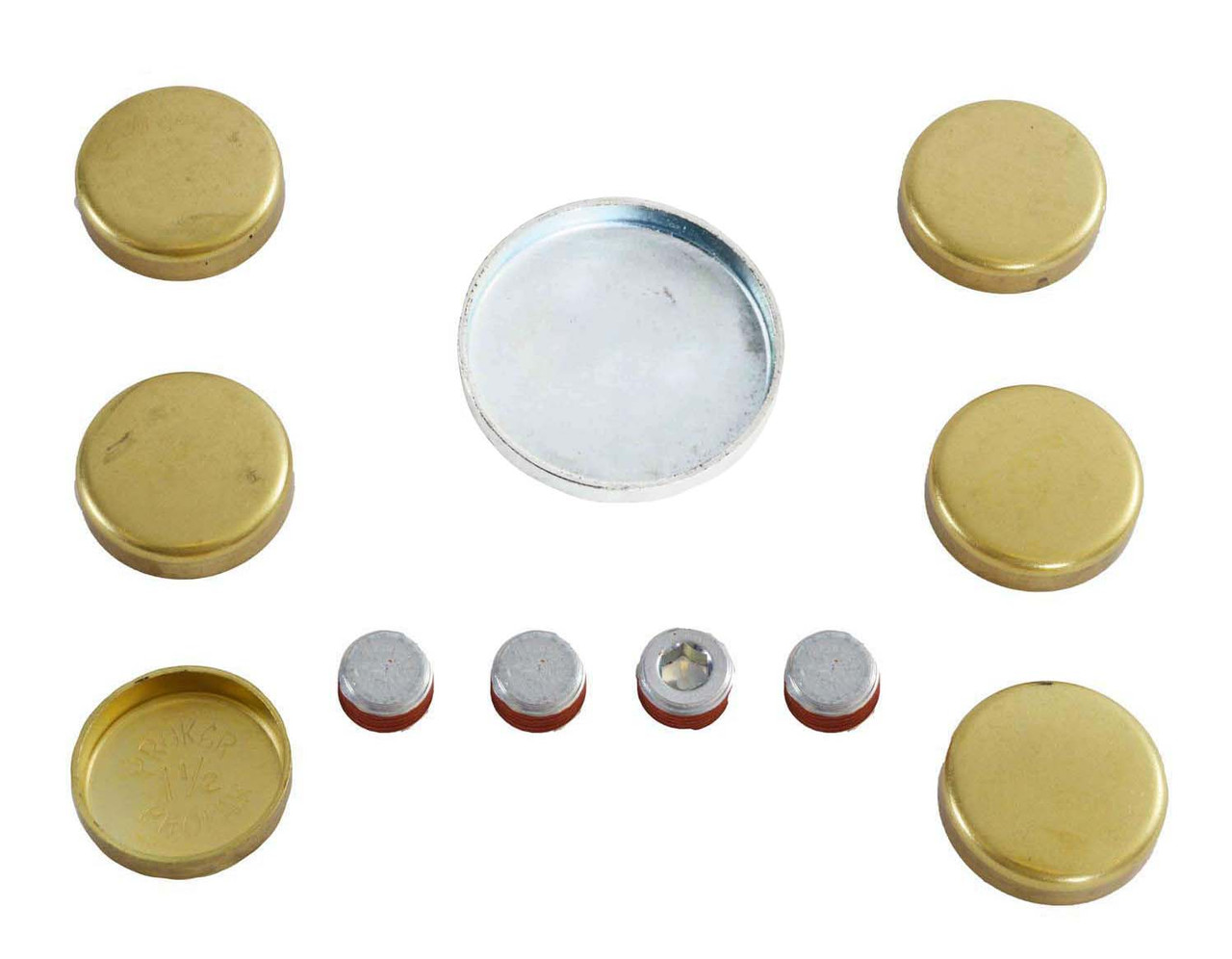 Brass Freeze Plug Kit - AMC Jeep 290 304 343 360 390 401 - Enginetech PK18B