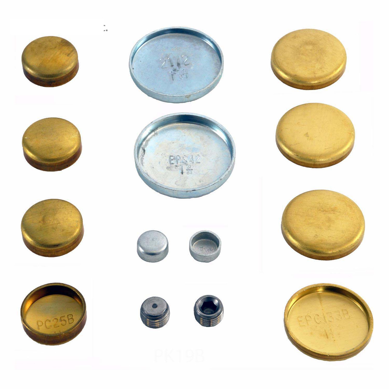 Brass Freeze Plug Kit - GM Buick 181 196 231 252 1.5" Dia - Enginetech PK19B