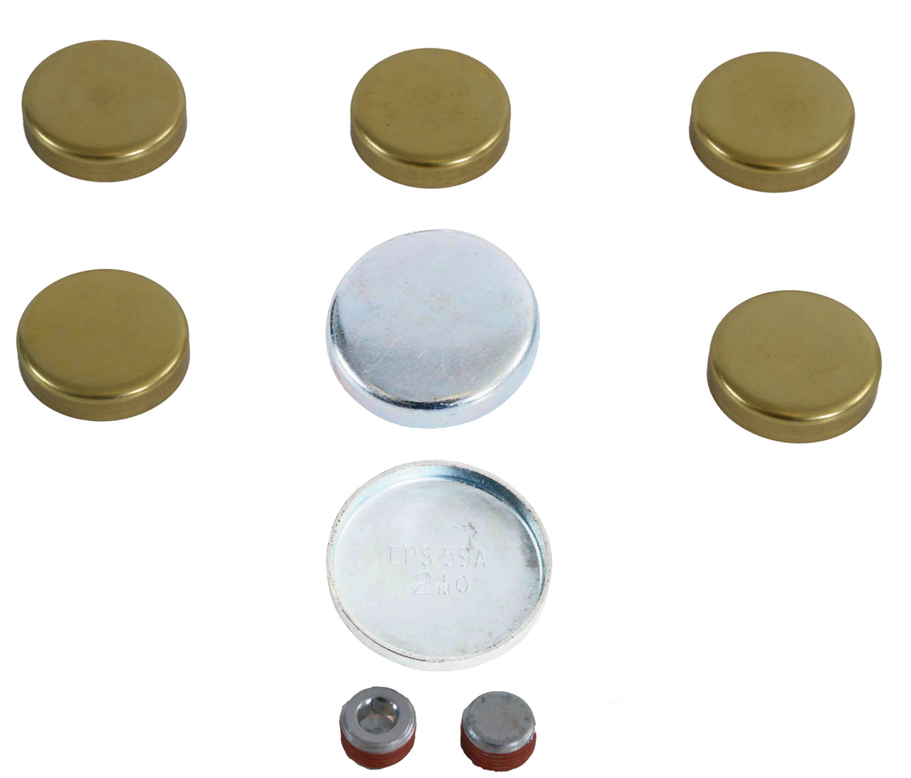 Brass Freeze Plug Kit - Ford 3.9L 240 4.9L 300 - Enginetech PK8B