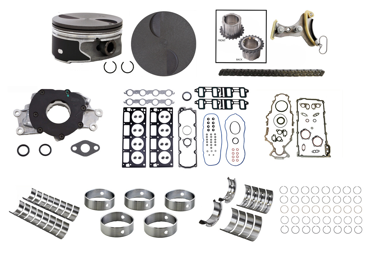 Engine Recon Kit - Rebuild - GM Chevrolet 6.2L 376 Truck - Enginetech RCC376CP