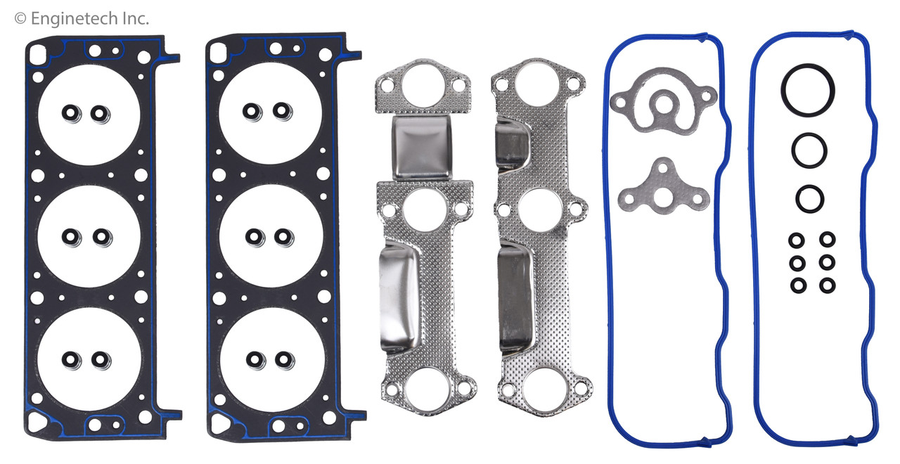 Head Gasket Set with Head Bolts - GM Chevrolet 2.8L 173 3.1L 189 With Alum Head Vin T W Pos Vss - Enginetech C189HS-DWB