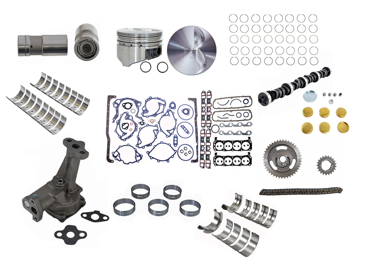 Engine Master Rebuild Kit - HP Kit Ford 302 1PC R Seal 82-85 With Hyd Flat Lifters - Enginetech HPK302A