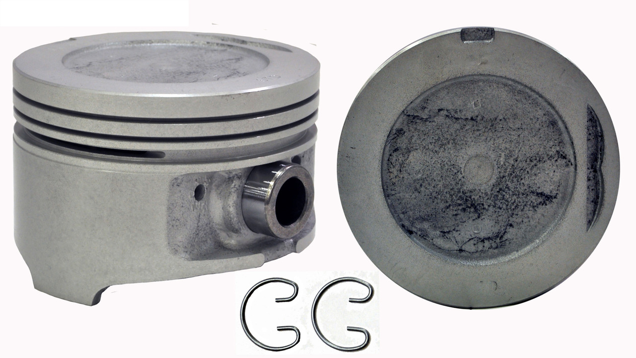 Piston Set - Toyota 2.4L 22R 22RE 22REC Dish Top .070" Deep - Enginetech P1595(4)