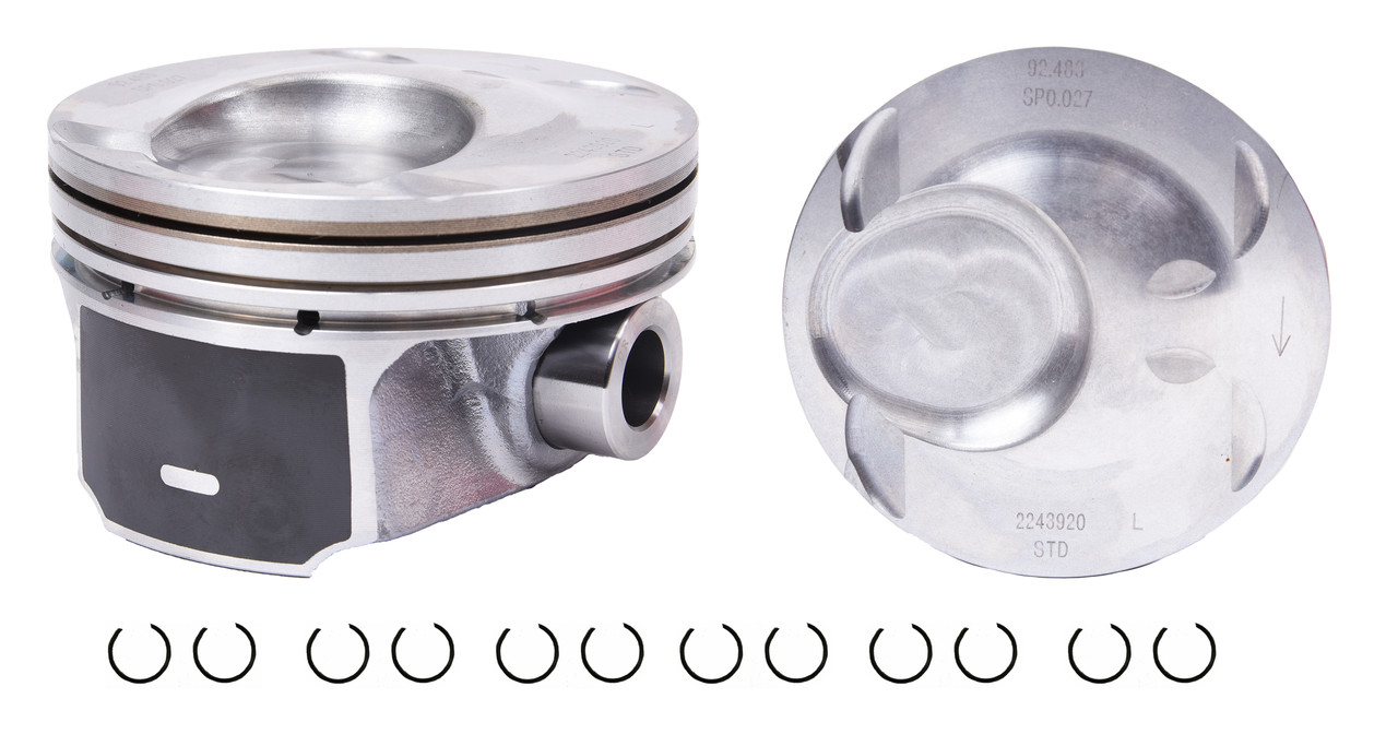 Piston Set - 2019 Ford Transit-250 - 3.5L / 213 DOHC V6 24V "G,T" Turbo 92.50mm Bore - P3520(6) -PN20