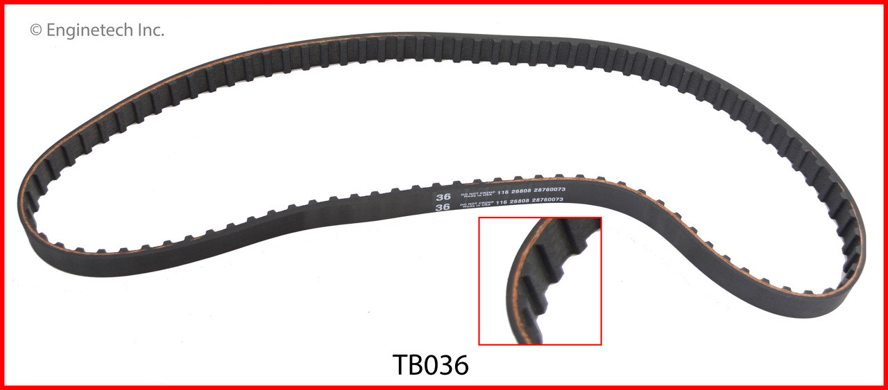 1992 Toyota Celica 1.6L Engine Timing Belt TB036 -13