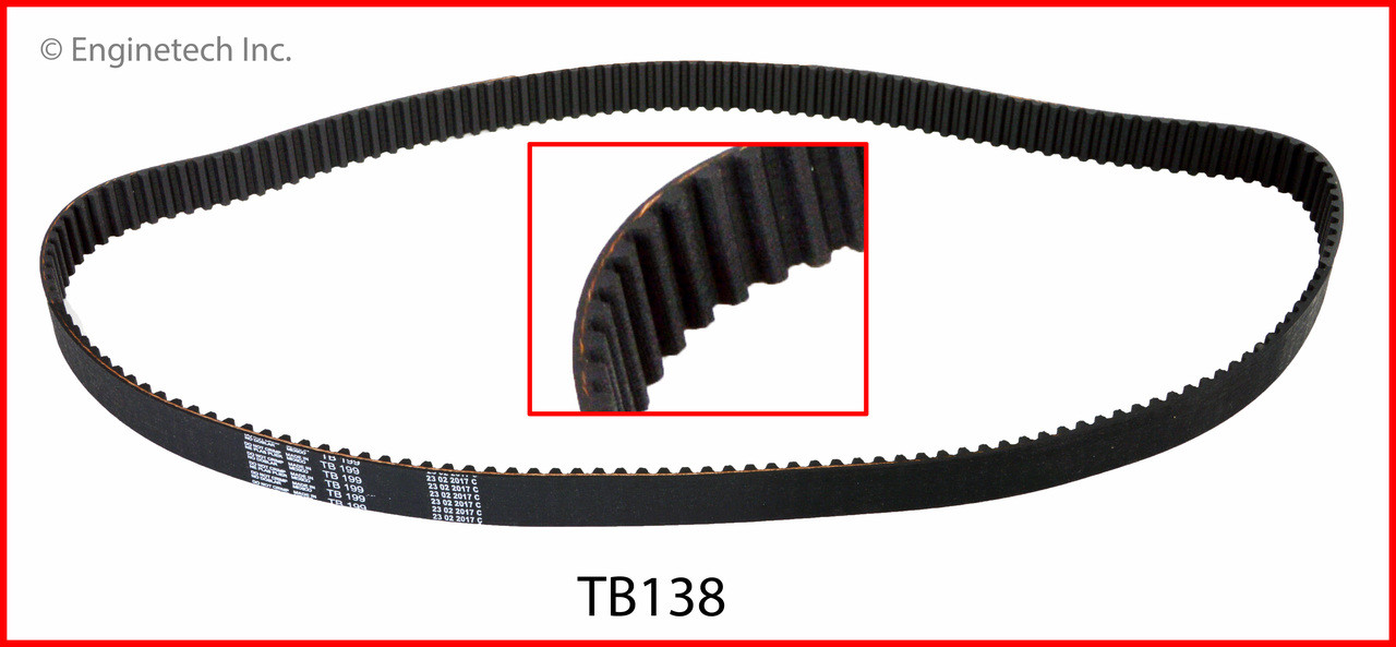 1987 Toyota Camry 2.0L Engine Timing Belt TB138 -1