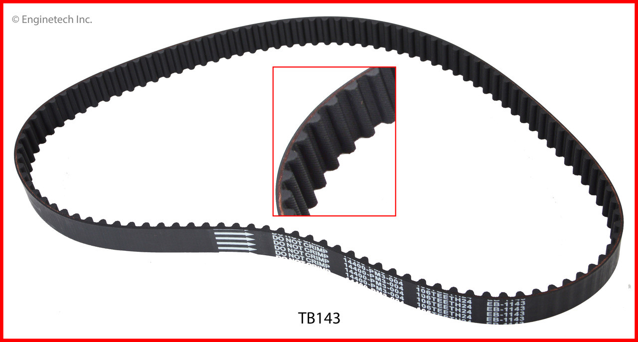 1993 Honda Civic del Sol 1.5L Engine Timing Belt TB143 -17