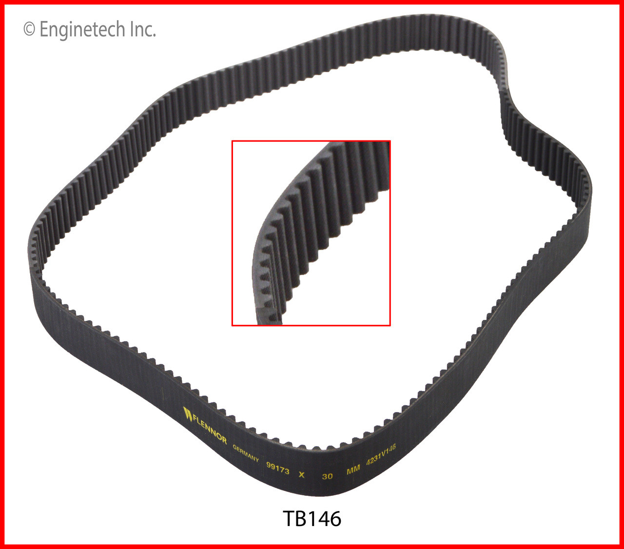 1991 Mazda MPV 3.0L Engine Timing Belt TB146 -7