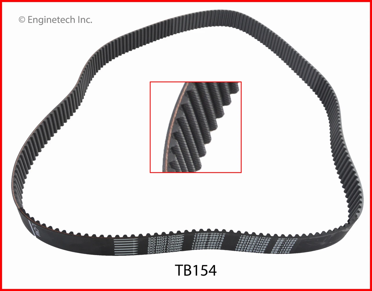 1988 Toyota Pickup 3.0L Engine Timing Belt TB154 -2