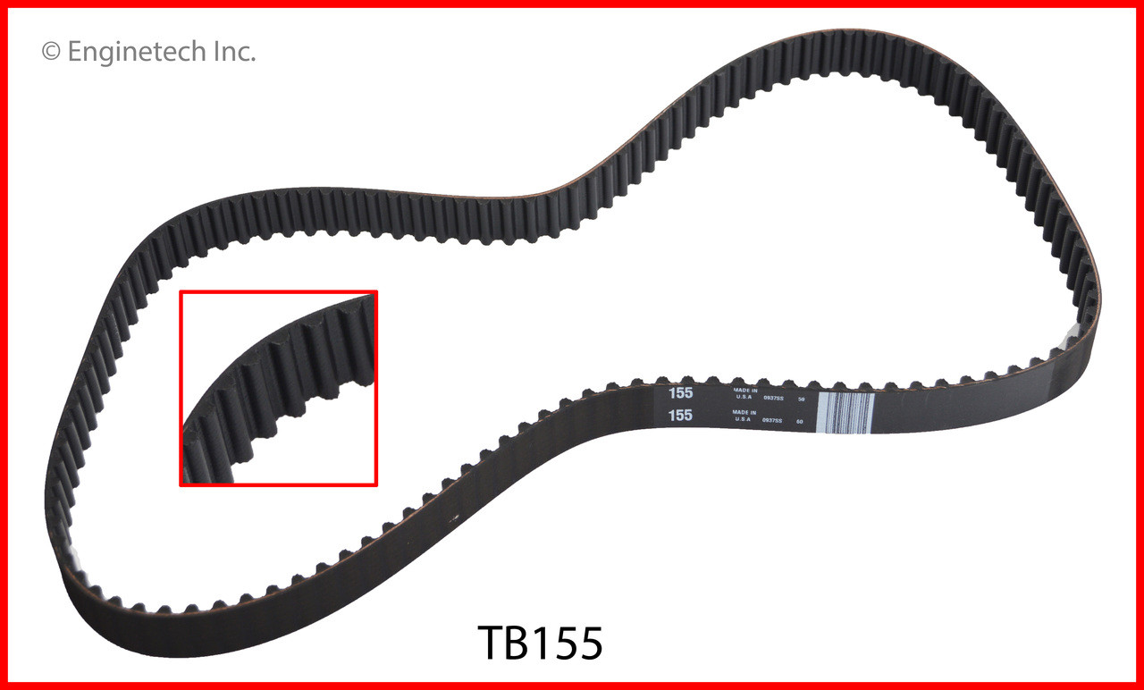 1991 Mitsubishi Galant 2.0L Engine Timing Belt TB155 -3