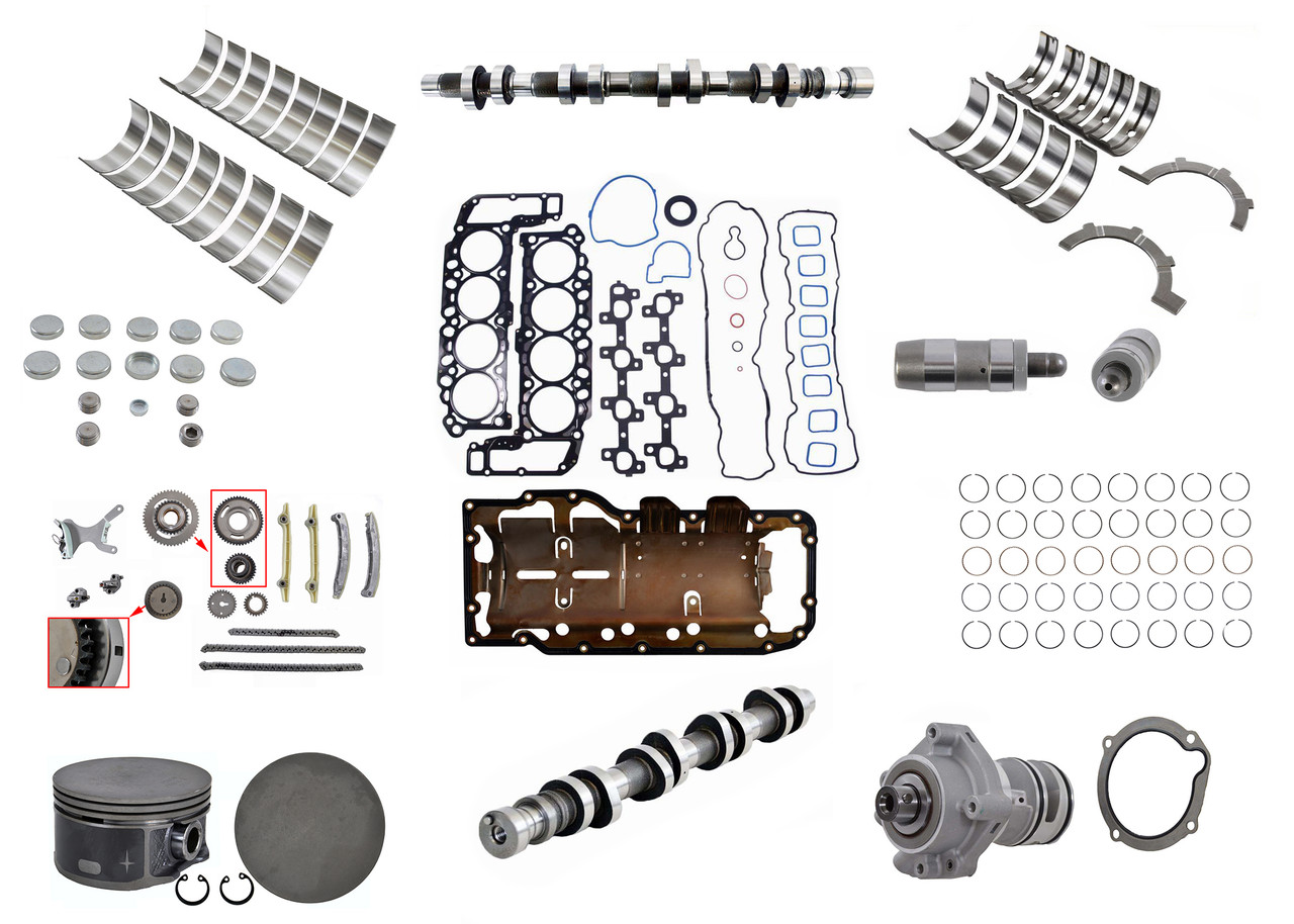 Engine Master Rebuild Kit (Premium) - Chrysler Dodge RAM Jeep 4.7L 287 - Enginetech MKCR287P