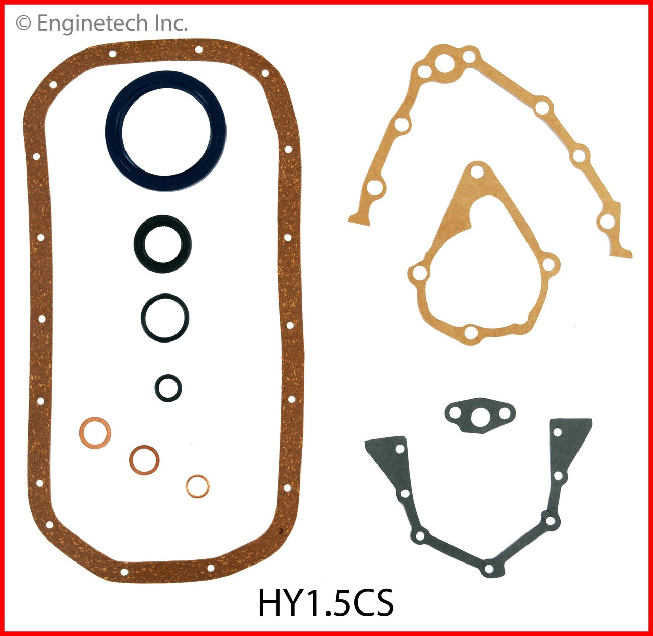 1988 Hyundai Excel 1.5L Engine Lower Gasket Set HY1.5CS -34